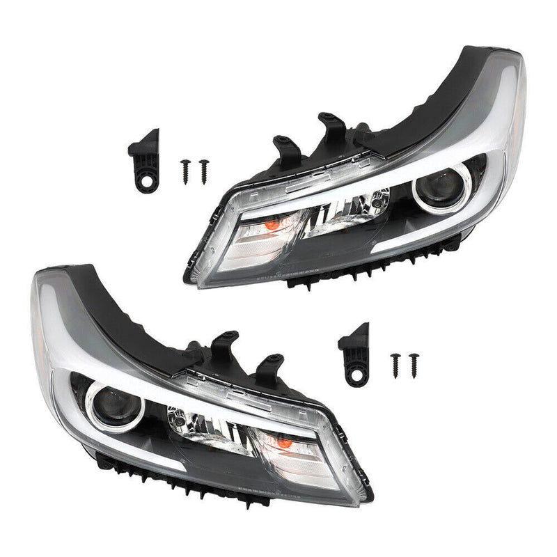 DURAFORCE Right+Left Headlight For 2017-2018 Kia Forte Forte5 Halogen W/o LED