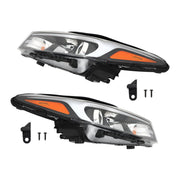 DURAFORCE Right+Left Headlight For 2017-2018 Kia Forte Forte5 Halogen W/o LED