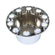 DURAFORCE ABS Plastic Set of 4 Rear Chrome Wheel Axle Hub Cover Kit Semi 33MM Nut Covers