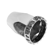 DURAFORCE ABS Plastic Set of 4 Rear Chrome Wheel Axle Hub Cover Kit Semi 33MM Nut Covers
