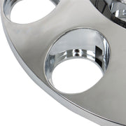DURAFORCE 33mm Chrome Flat Top Complete Hub Cover Kit Lug Nut Wheel Axle Covers Semi Truck