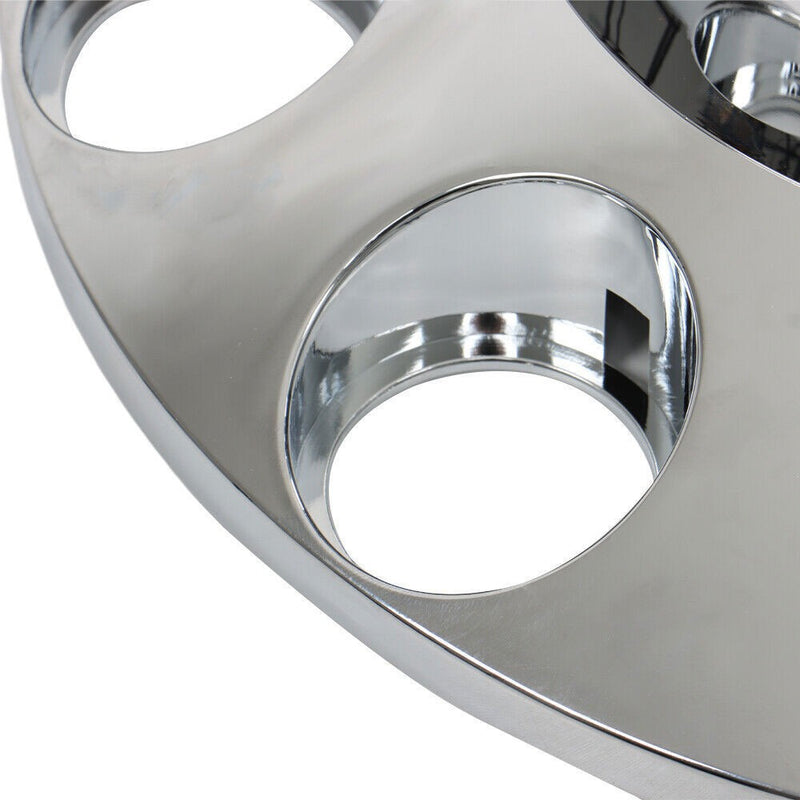 DURAFORCE 33mm Chrome Flat Top Complete Hub Cover Kit Lug Nut Wheel Axle Covers Semi Truck
