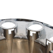 DURAFORCE 33mm Chrome Flat Top Complete Hub Cover Kit Lug Nut Wheel Axle Covers Semi Truck