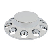 DURAFORCE 33mm Chrome Flat Top Complete Hub Cover Kit Lug Nut Wheel Axle Covers Semi Truck