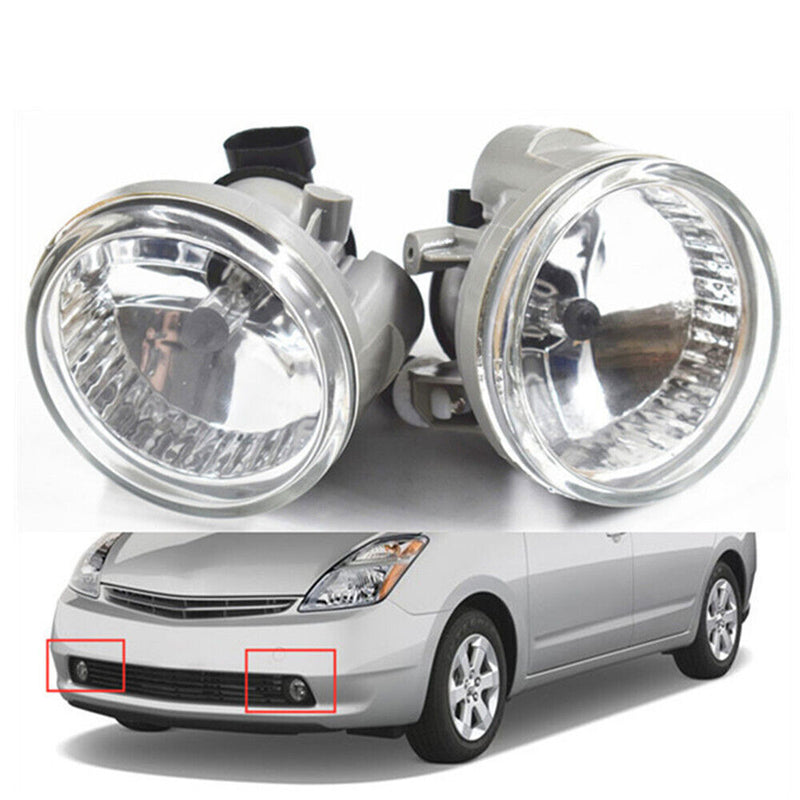 DURAFORCE Bumper Fog Lights for 2004-2007 Toyota Highlander Echo Prius Clear Pair