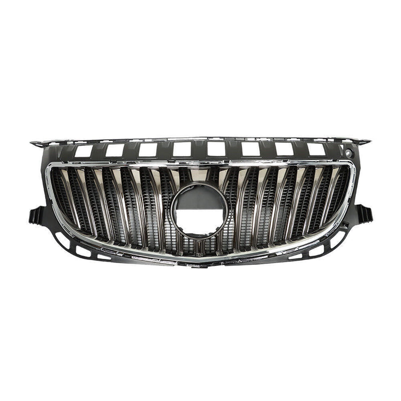 DURAFORCE Front Bumper Upper Grille For 2015-2017 Buick Regal W/O GS Black&Chrome