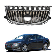 DURAFORCE Front Bumper Upper Grille For 2015-2017 Buick Regal W/O GS Black&Chrome