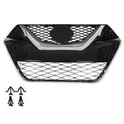 DURAFORCE Chrome Black Grill Kit Front Grille For 2016-2017 Nissan Maxima Plastic