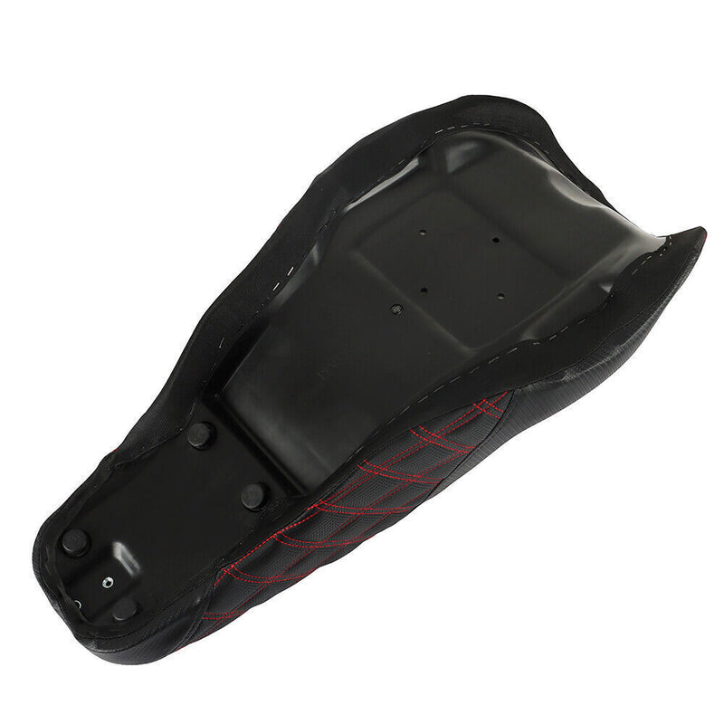 DURAFORCE Red Lattice Stitch Step-Up Seat For Touring Road King Electra Street Glide 08+