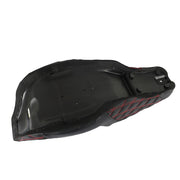 DURAFORCE Red Lattice Stitch Step-Up Seat For Touring Road King Electra Street Glide 08+