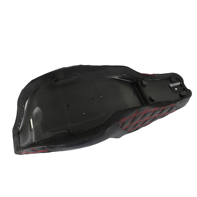 DURAFORCE Red Lattice Stitch Step-Up Seat For Touring Road King Electra Street Glide 08+