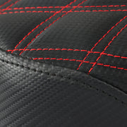 DURAFORCE Red Lattice Stitch Step-Up Seat For Touring Road King Electra Street Glide 08+