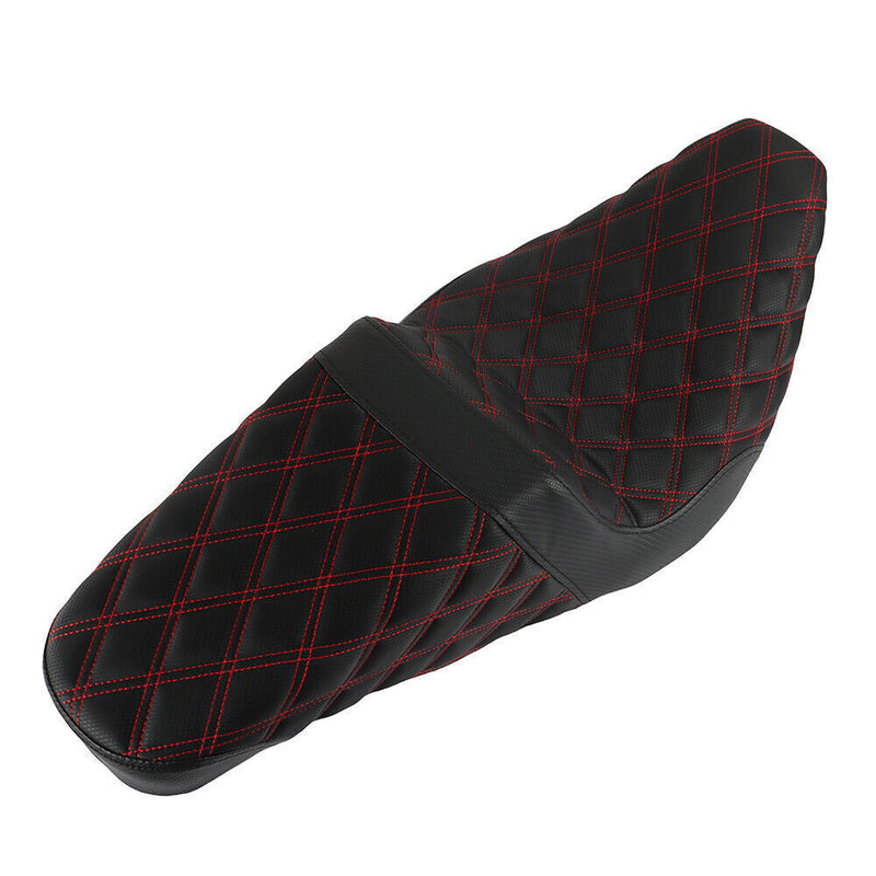 DURAFORCE Red Lattice Stitch Step-Up Seat For Touring Road King Electra Street Glide 08+