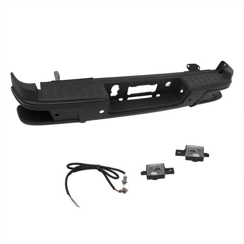 DURAFORCE Rear Step Bumper Black For 2019-2021 Chevy Colorado W/Sensor Holes Steel