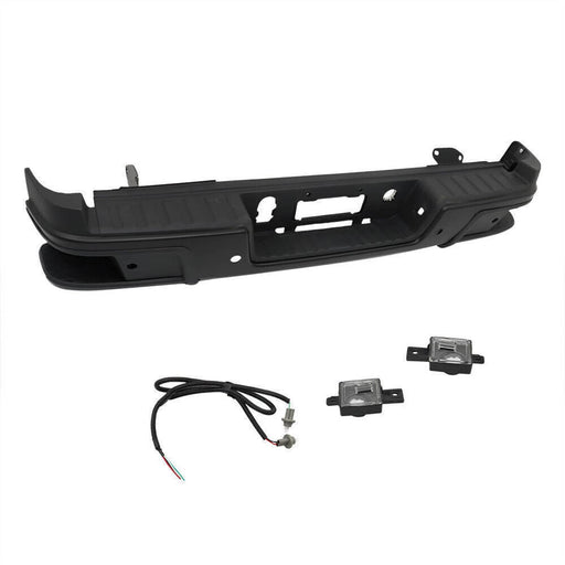 DURAFORCE Rear Step Bumper Black For 2019-2021 Chevy Colorado W/Sensor Holes Steel