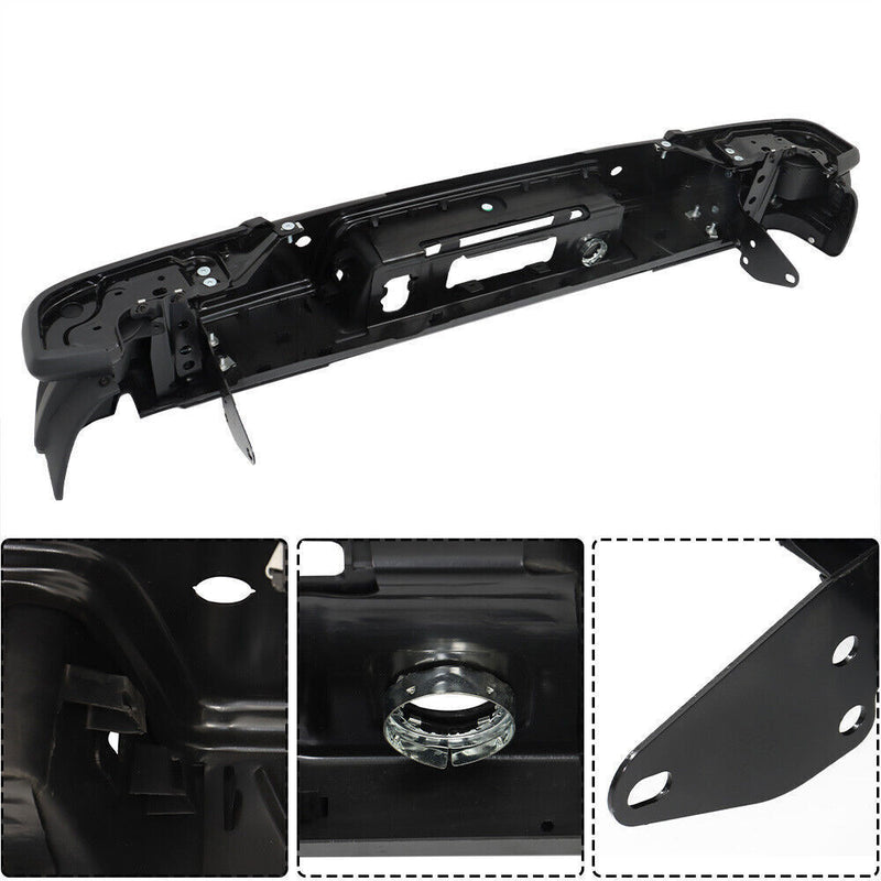 DURAFORCE Rear Step Bumper Black For 2019-2021 Chevy Colorado W/Sensor Holes Steel