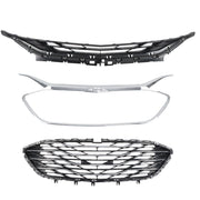 DURAFORCE Front Upper Grille Lower Grille For 2019-2023 Chevrolet Malibu Chrome