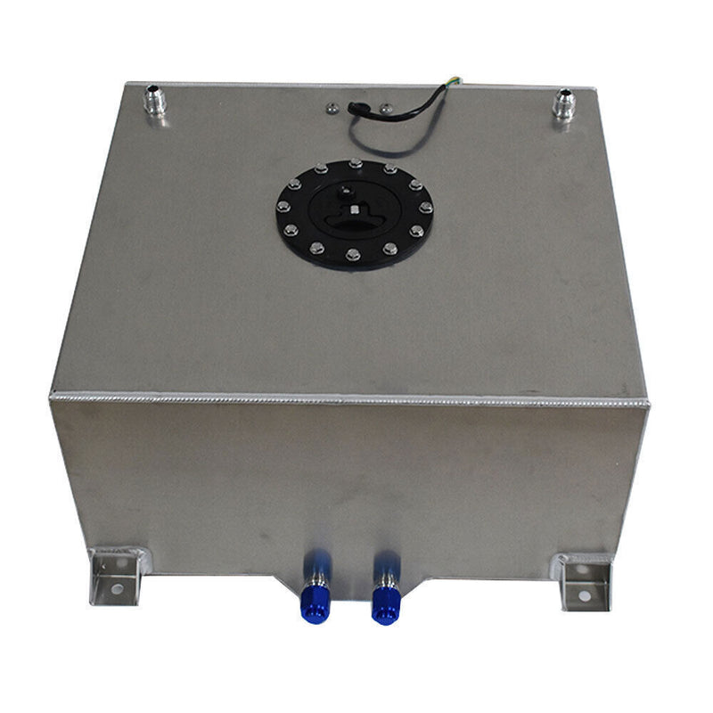 DURAFORCE 15 Gallon Polished Aluminum Racing Drift Fuel Cell Tank + level Sender