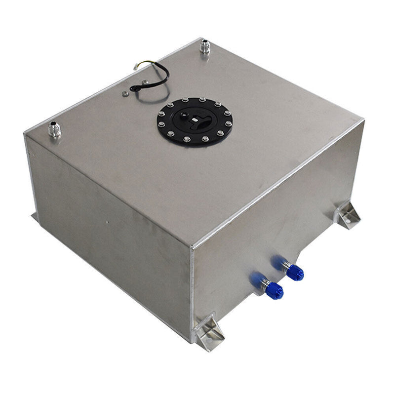 DURAFORCE 15 Gallon Polished Aluminum Racing Drift Fuel Cell Tank + level Sender