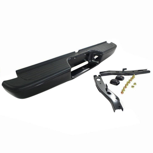 DURAFORCE Rear Step Bumper Assembly For 1995-2004 Toyota Tacoma Truck Black Steel