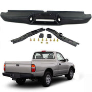 DURAFORCE Rear Step Bumper Assembly For 1995-2004 Toyota Tacoma Truck Black Steel