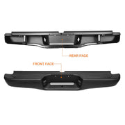 DURAFORCE Rear Step Bumper Assembly For 1995-2004 Toyota Tacoma Truck Black Steel