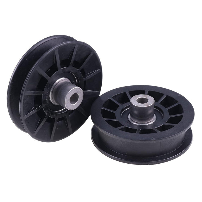DURAFORCE Flat Idler Pulley & Flat Idler Pulley Set 532194327 For Husqvarna Poulan Snapper
