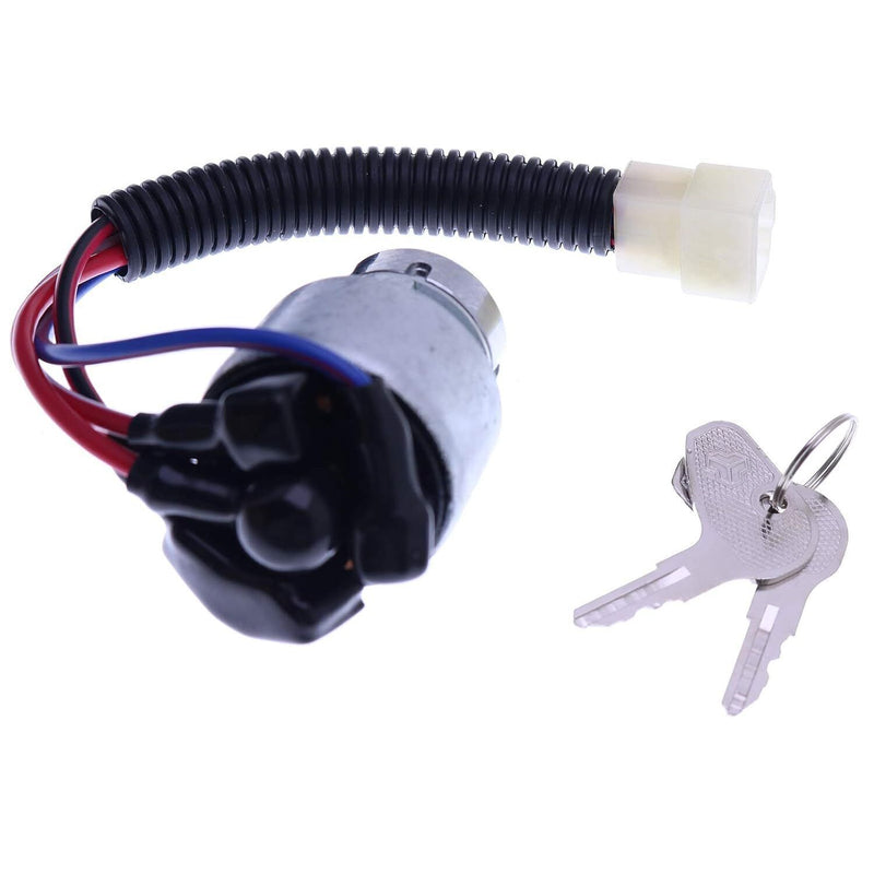 DURAFORCE TC020-31820 Ignition Starter Switch with 3 Position 4 Connection Termials 2 Keys