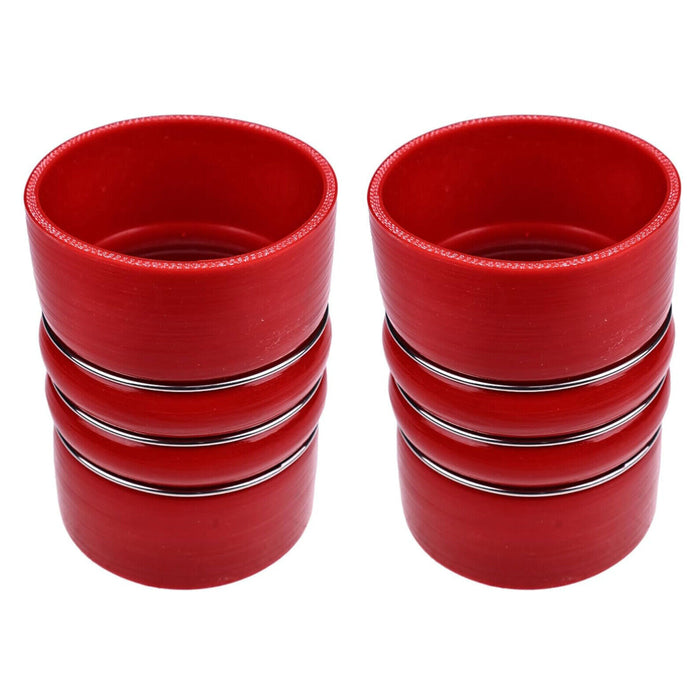 DURAFORCE 2PCS 4" x 6" Air Cooler Hump Hose with High Temp Silicone Material 4 Ply