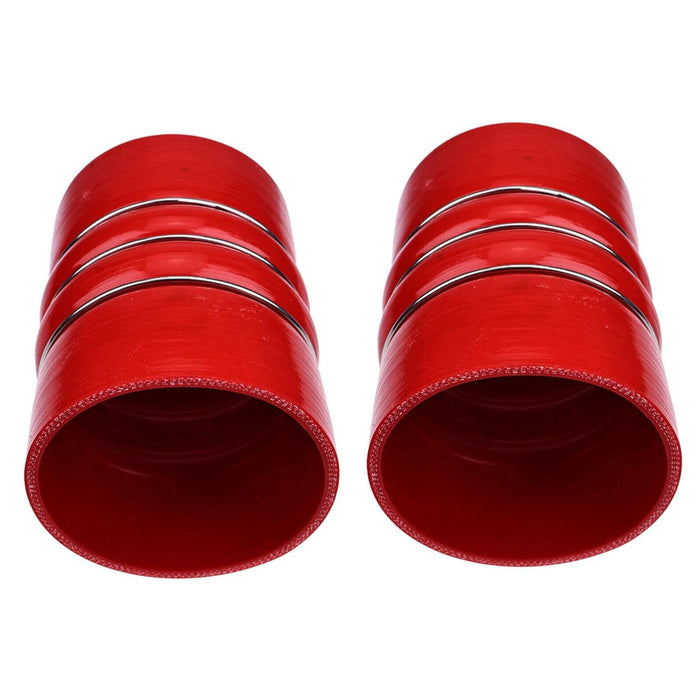 DURAFORCE 2PCS 4" x 6" Air Cooler Hump Hose with High Temp Silicone Material 4 Ply