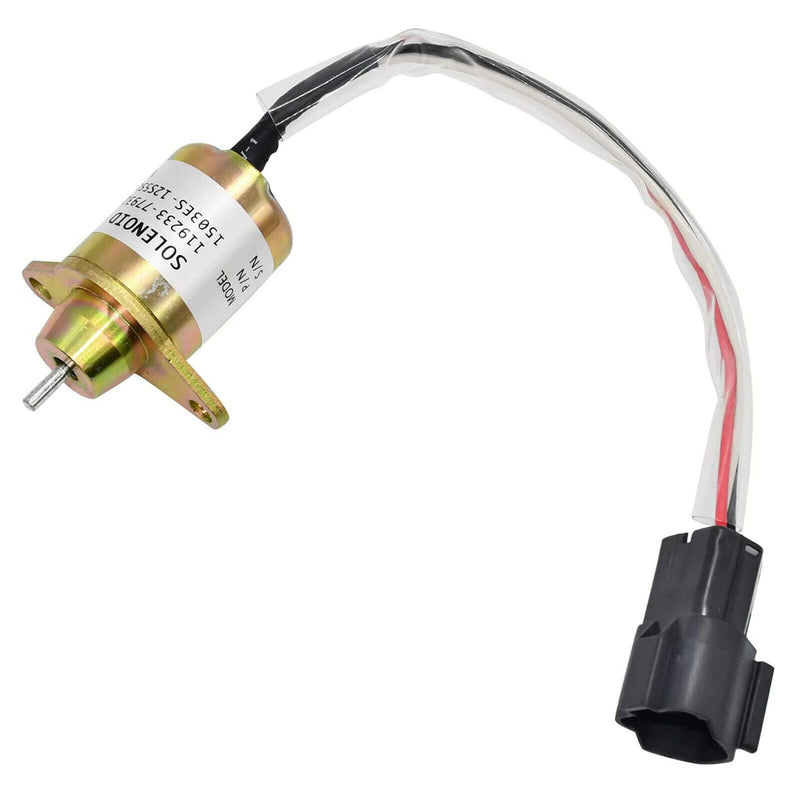 DURAFORCE Fuel Shutoff Solenoid 119233-66510 For Yanmar Engines 4TNV94L-SFN 4TNV98L-SFN