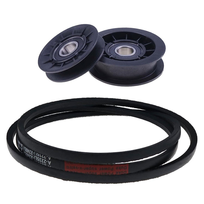 DURAFORCE Belt &V-Idler Pulley &Flat Pulley Kit GX20286 GX20287 GX20006 For John Deere 102