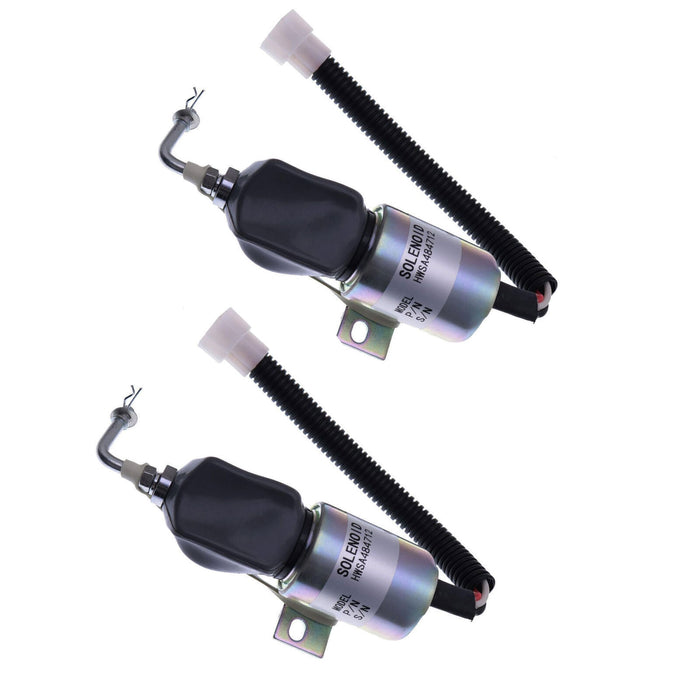 DURAFORCE 2PCS Fuel Shutoff Solenoid 1751ES-12E7UC5B1S1 For Tractor Woodward 1700 Series