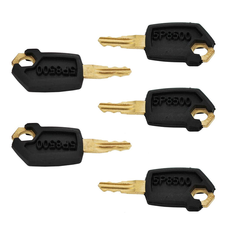 DURAFORCE 5X Ignition Keys with Key Chain 5P8500 For Caterpillar CAT Heavy Equipment