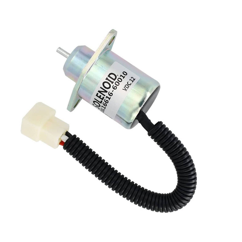 DURAFORCE Fuel Shutoff Solenoid 16616-60010 For Kubota B1700 B21 BX2200 F2560 F2260 F3060