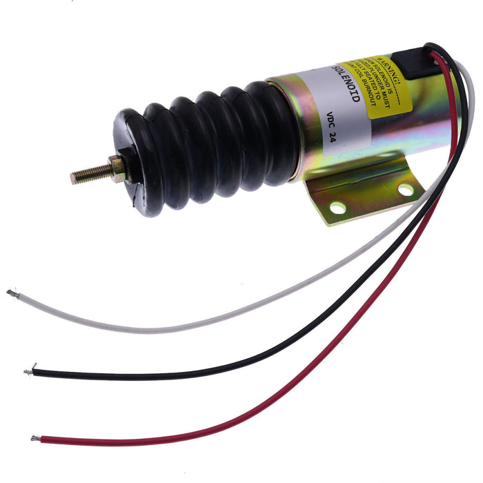DURAFORCE 24V Stop Solenoid 119-7017 P613-A1V24 for CAT CB-434C,CB-534C,CB-535B,CB-634C