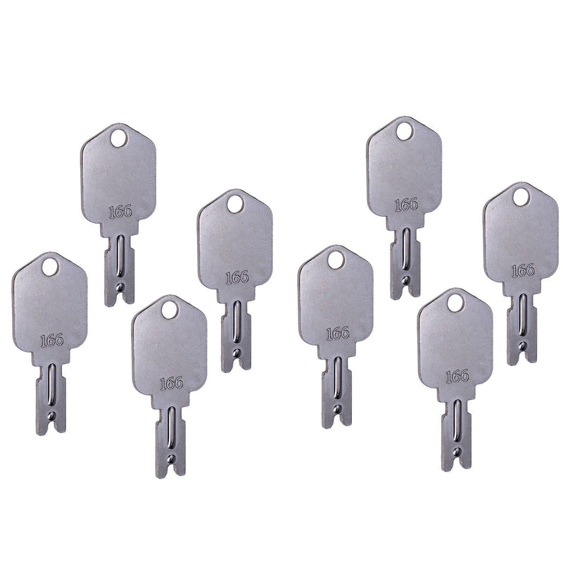 DURAFORCE New 8X Ignition Keys166 For Dynapak,Gehl Skid Steers,Generic Forklift Ignitions