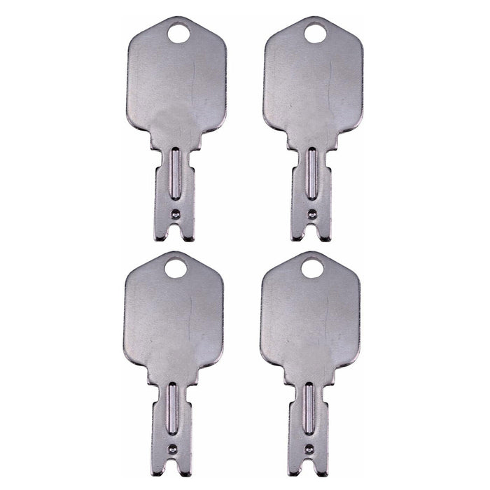 DURAFORCE 4PCS Ignition Keys 166 For Cat Forklifts 6T-2663,Daewoo Skid Steers 430 440 450