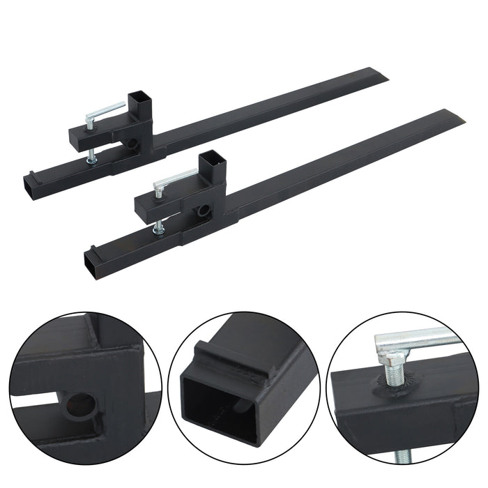 DURAFORCE 60" Heavy Duty Quick Attach Bucket Fork Clamp on Pallet Forks 2000 lbs