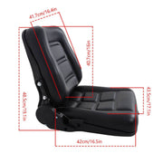 DURAFORCE Adjustable Backrest Slide PVC Leather Suspension Forklift Tractor Seat US