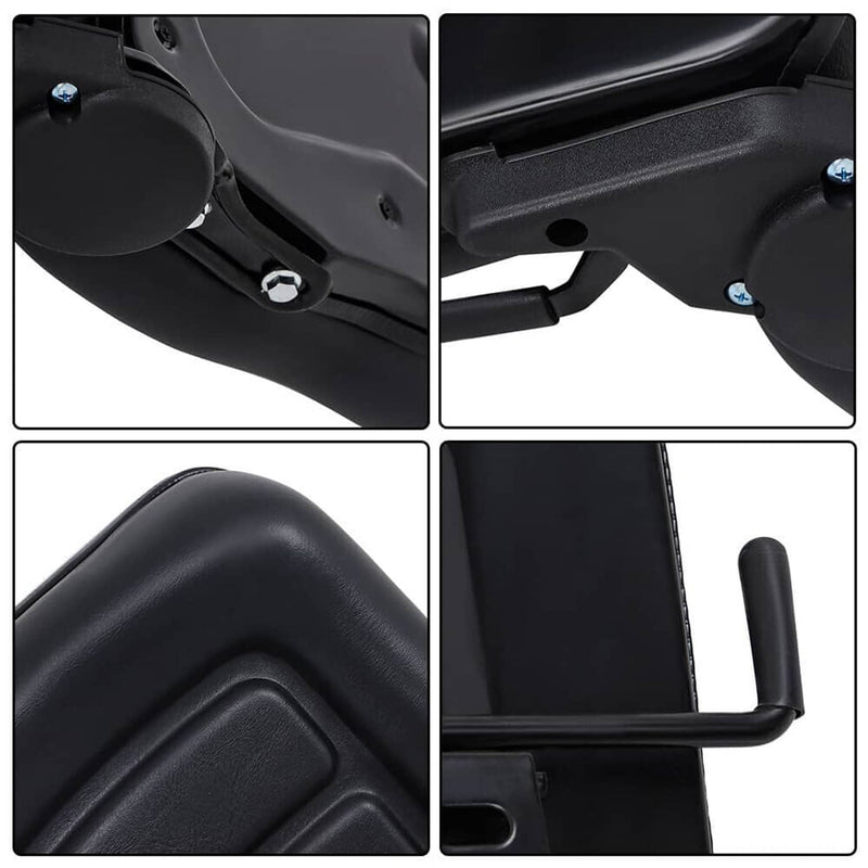 DURAFORCE Adjustable Backrest Slide PVC Leather Suspension Forklift Tractor Seat US
