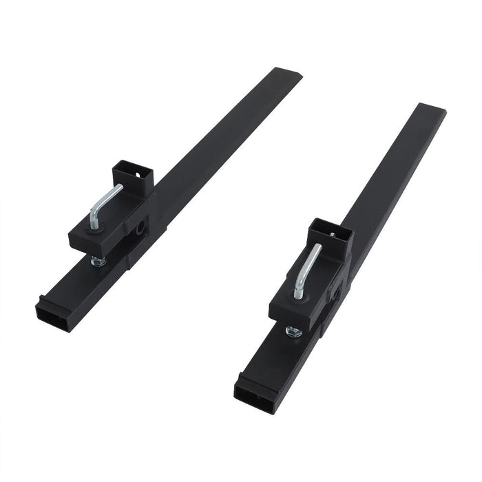 DURAFORCE Clamp On Bucket Loader Attachment Skid Steer Tractor Pallet Forks 60" 4000Lbs