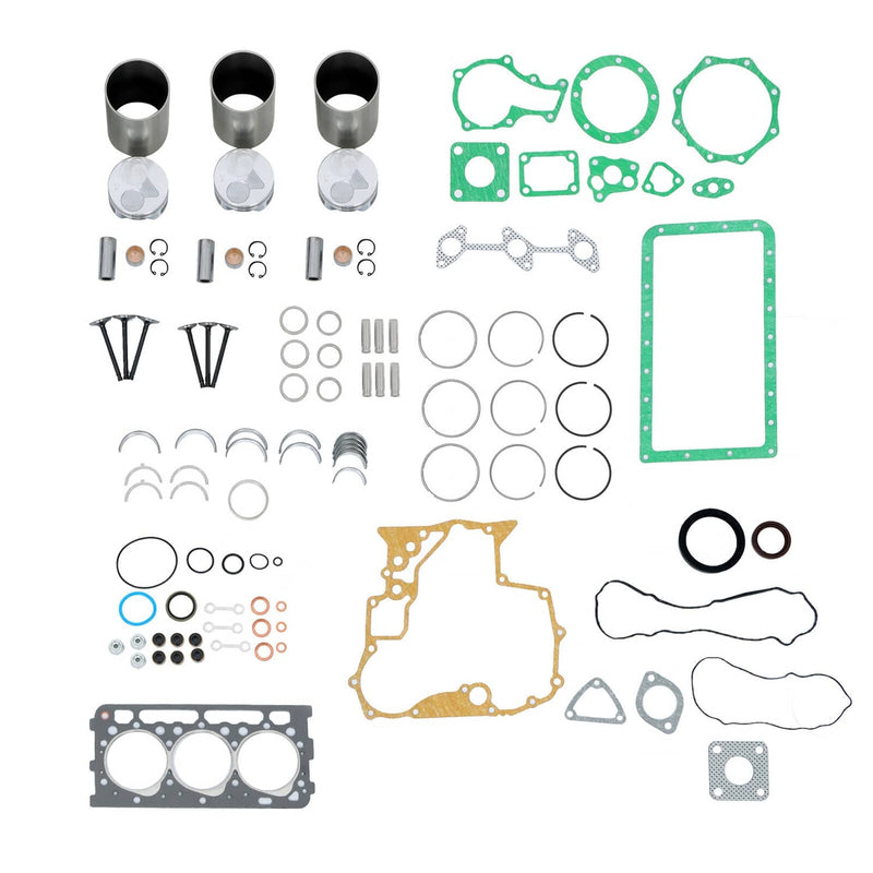 DURAFORCE Overhaul Rebuild Kit 3 Cylinders For Kubota D902 Engine RTV900G RTV900G9