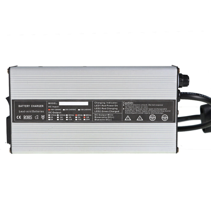 DURAFORCE Battery Charger 48V 48 VOLT 6A 3 PIN For 2007-Up Yamaha Golf Cart Drive G29