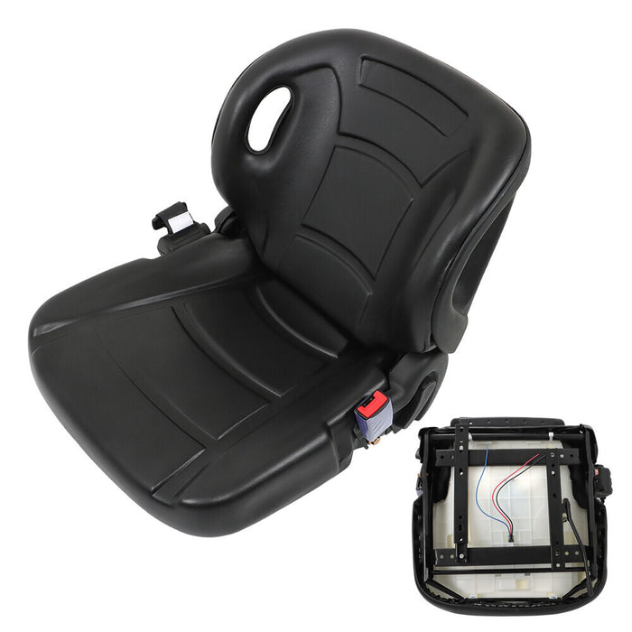 DURAFORCE Universal Forklift Seat w/ Seatbelt & Switch, Adjust Backrest