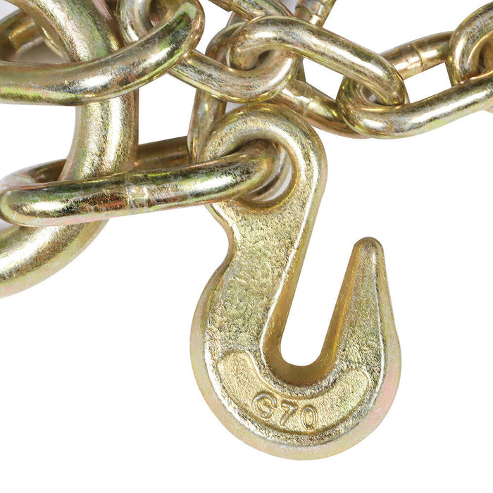 DURAFORCE 2× G70 V-Chain Bridle w/8" Medium J Hooks,T- Hook&J-Hook w/Grab Hooks 5/16''x3'