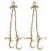 DURAFORCE 2Pcs 5/16''x3' G70 V-Chain Bridle w/8" Medium J Hooks T- Hook&J-Hook w/Grab Hook