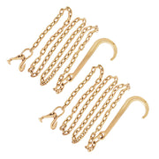 DURAFORCE 2Pack 5/16 x 10 FT Grade 70 Tow Chain 15" Mini J Hook Recovery Wrecker Axle
