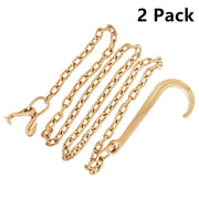 DURAFORCE 2Pack 5/16 x 10 FT Grade 70 Tow Chain 15" Mini J Hook Recovery Wrecker Axle