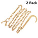 DURAFORCE 2Pack 5/16 x 10 FT Grade 70 Tow Chain 15" Mini J Hook Recovery Wrecker Axle